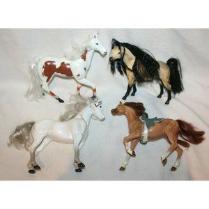 Vintage Grand Champion Horses Lot of 4 Plastic Toy